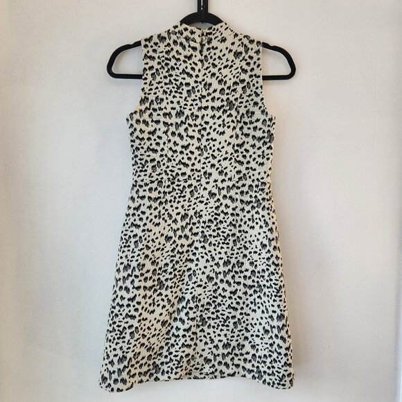 Ann Taylor Loft Pencil Dress Leopard Print Cheetah Career Professional Petite 0 - Picture 2 of 8